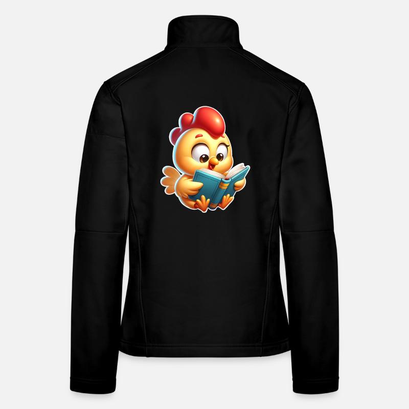 Chicken Reading Women's Softshell Jacket