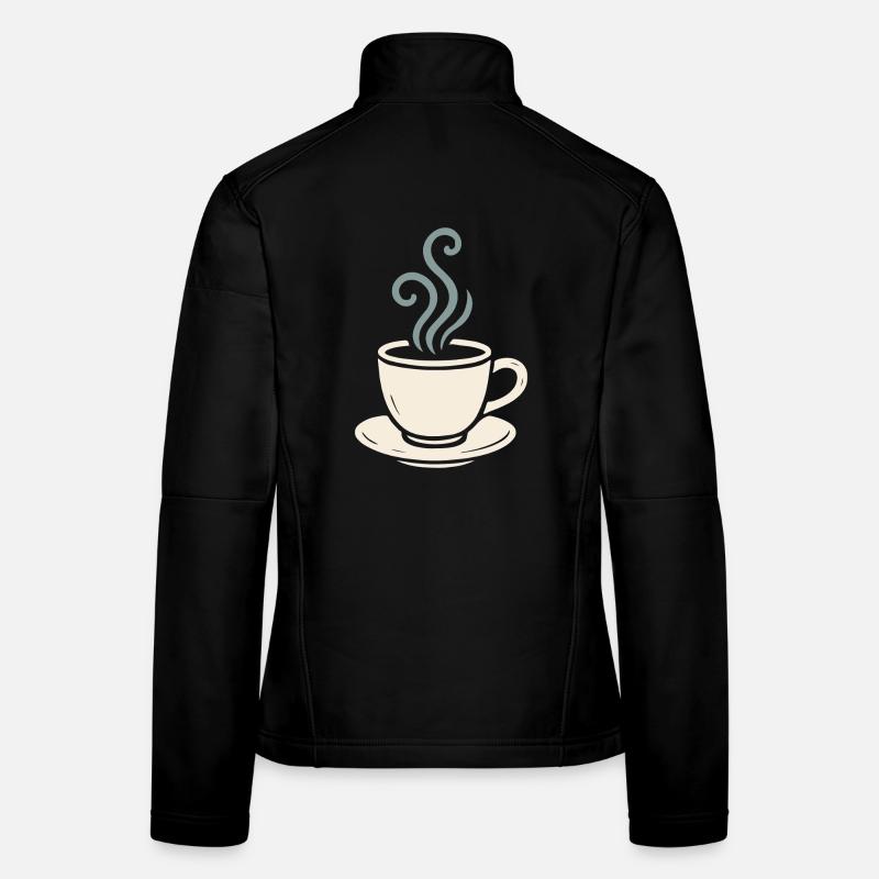 Conception de la tasse matinale douillette de l’amateur de café Veste en tissu softshell Femme