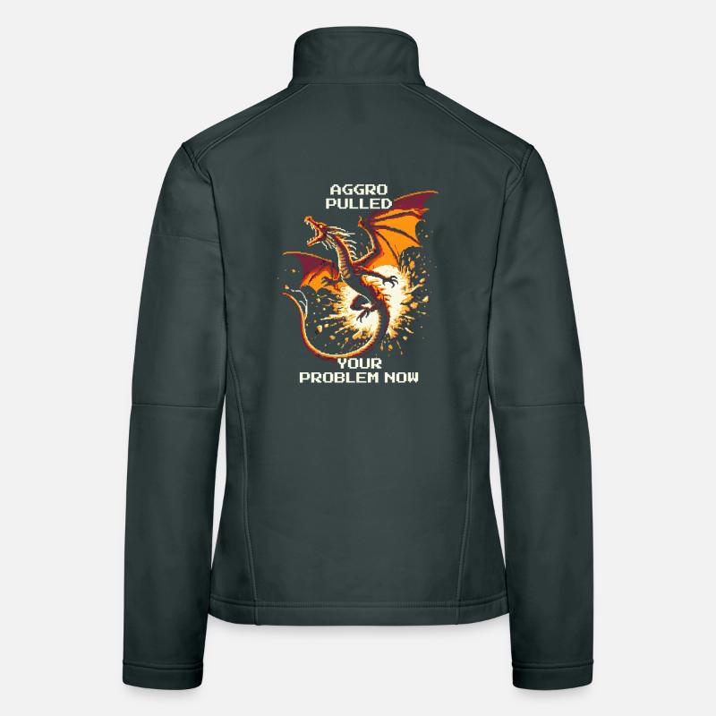 Aggro pulled – your problem | Dragon Pixel Art Women's Softshell Jacket