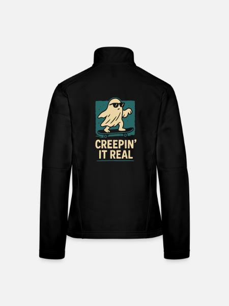 Creepin' It Real Funny Halloween Costume Design - Veste en tissu softshell Femme - noir - Dos