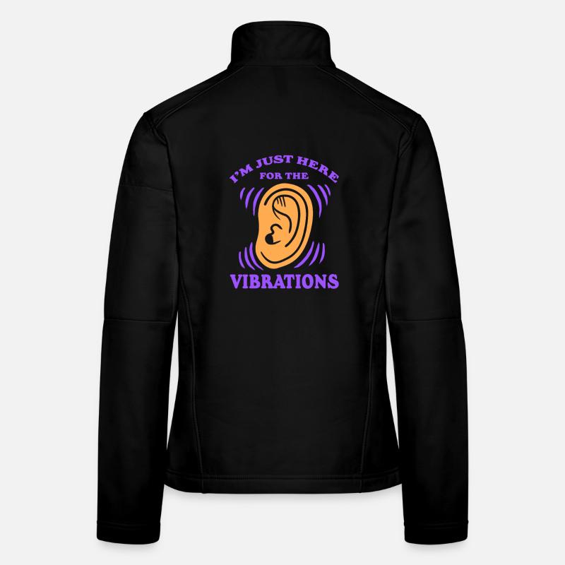Deaf Deaf Just Here For The Vibrations Women's Softshell Jacket
