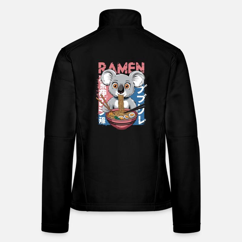 Mâcher des ramen Koala Veste en tissu softshell Femme