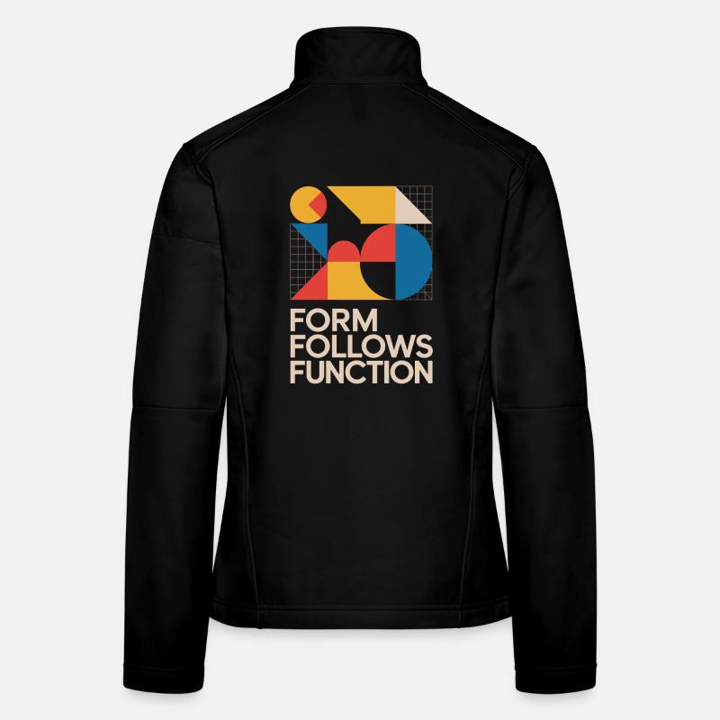Bauhaus Form Follows Function Geometric Art Women's Softshell Jacket