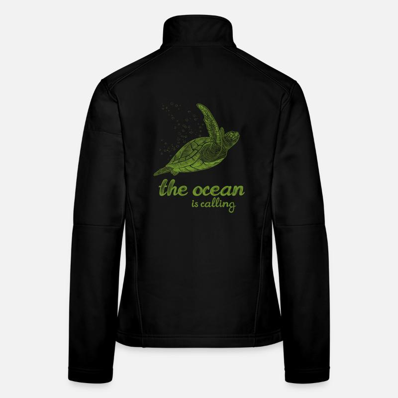 The Ocean Is Calling - Turtle Women's Softshell Jacket