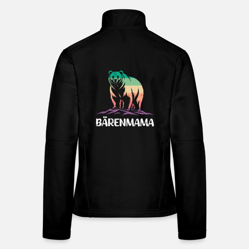 Werdende Mutter BÄRENMAMA Bald Mama Lustiges Frauen Softshelljacke