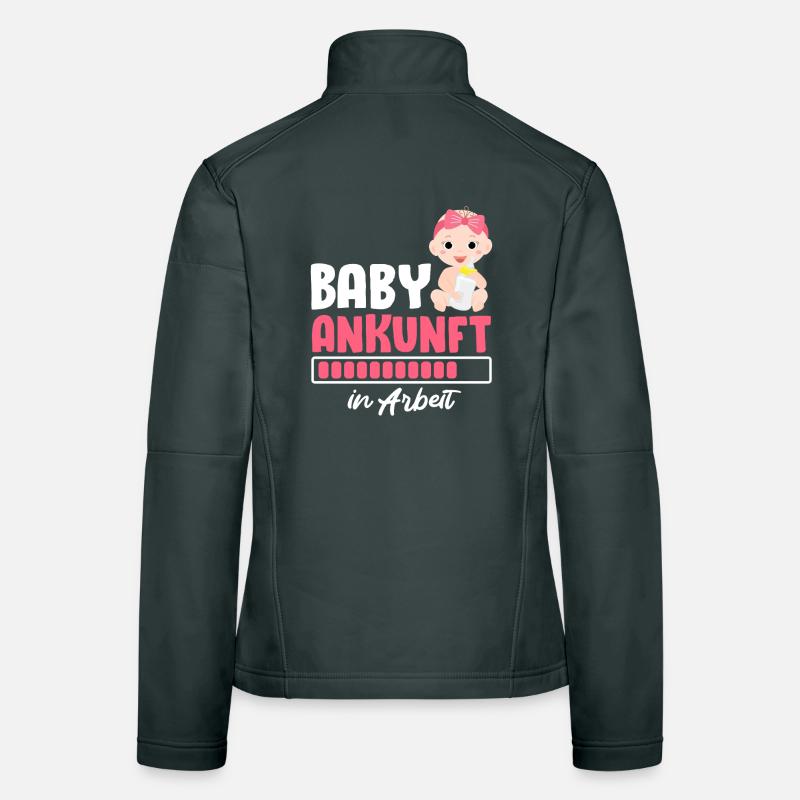 Bientôt Maman ARRIVÉE DE BÉBÉ EN COURS Drôle Veste en tissu softshell Femme