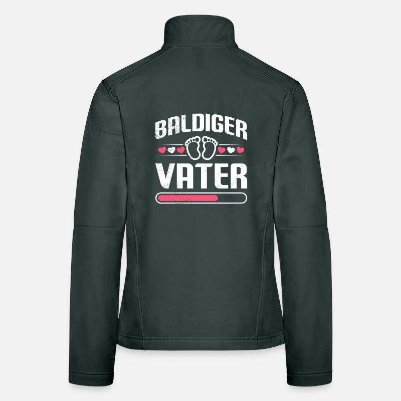 Werdender Vater BALDIGER PAPA Vaterschaft Lustig Frauen Softshelljacke