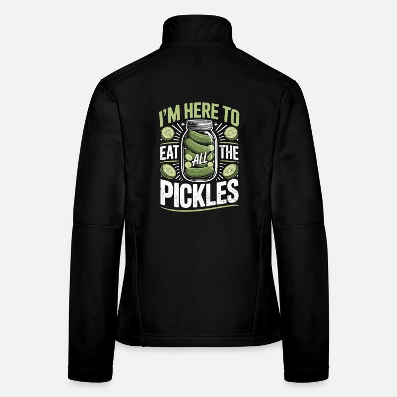 Concombres ici pour manger tous les cornichons Veste en tissu softshell Femme
