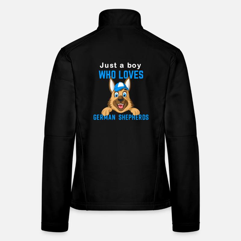 Just a Boy Loves German Shepherd Women's Softshell Jacket