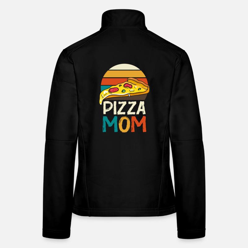 Pizza Mom Slice Retro Veste en tissu softshell Femme