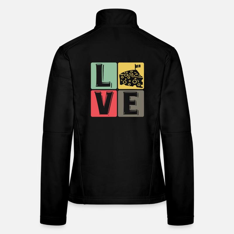 KäseLiebe Pop Art Quadrat Frauen Softshelljacke