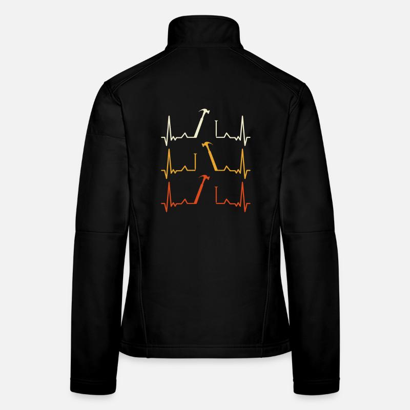 Herzschlag Hammer Muster Frauen Softshelljacke