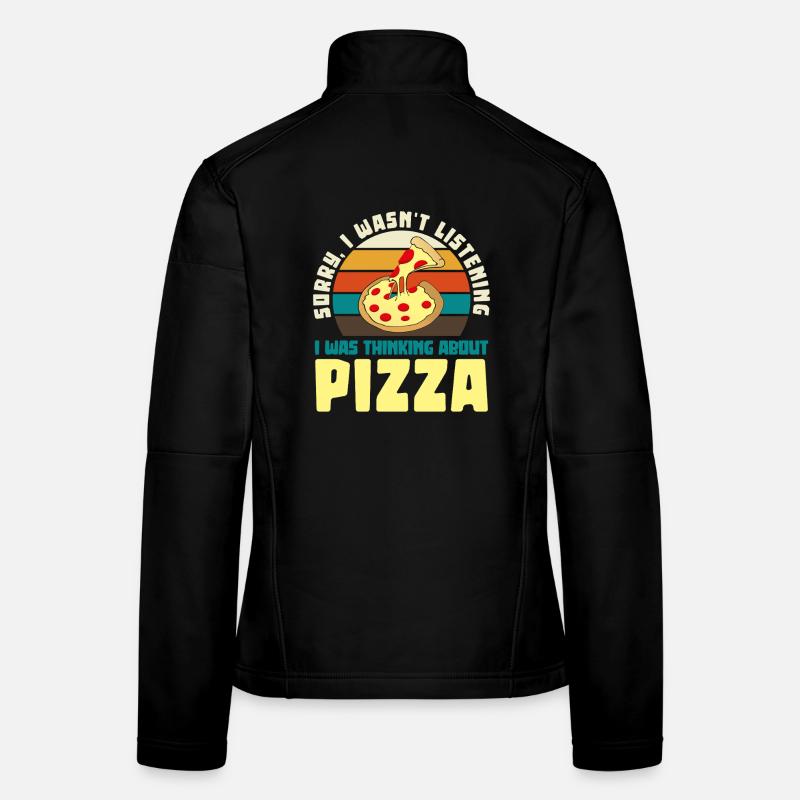 Pizza Träumer Retro Motiv Frauen Softshelljacke