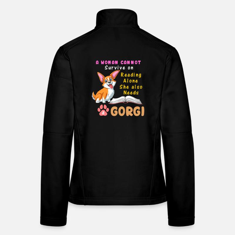 Frau braucht einen Corgi Frauen Softshelljacke