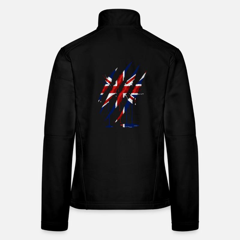 Union Jack Claw Scratch Mark Women's Softshell Jacket