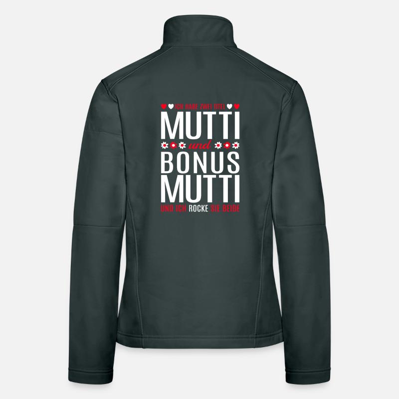 Mama Mutti Mutter Bonus Mama Muttertag Geschenk Frauen Softshelljacke