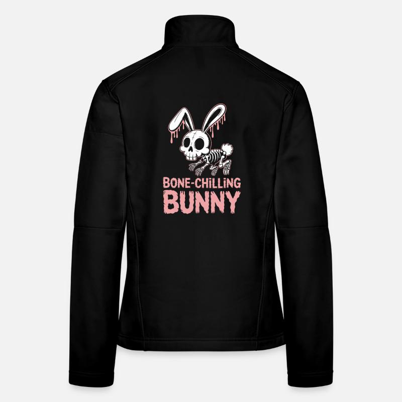Lapin à glacer les os Halloween Veste en tissu softshell Femme