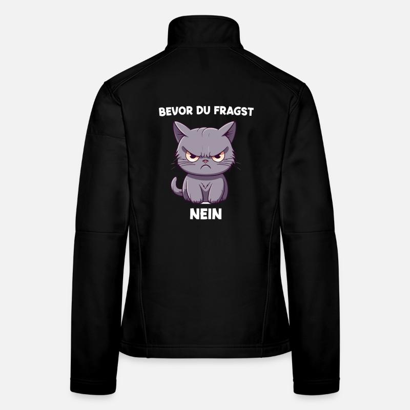Drôle de dire les chats avant que vous ne demandiez non ! Drôle Veste en tissu softshell Femme
