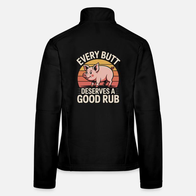 Grillen Griller BBQ Smoker Lustiger Spruch Frauen Softshelljacke