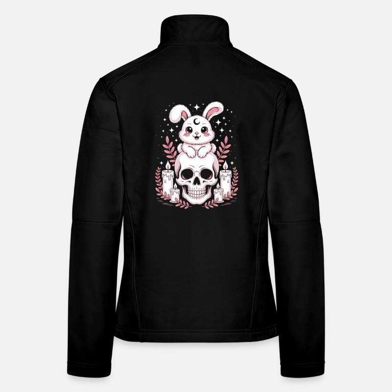 Lapin Goth Kawaii Pastel Veste en tissu softshell Femme