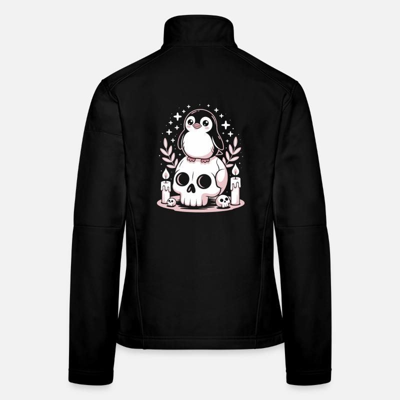 Kawaii Pastel Goth Penguin - Frauen Softshelljacke - Schwarz