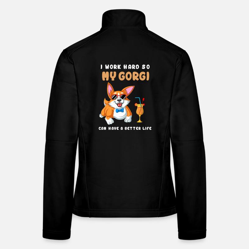 Corgi Besseres Leben Frauen Softshelljacke
