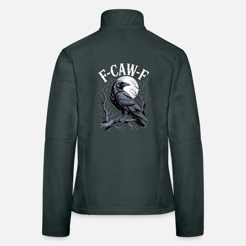 Rabenmond Gothic Emblem Frauen Softshelljacke