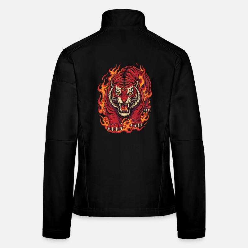 Feuertiger-Geist-Design Frauen Softshelljacke