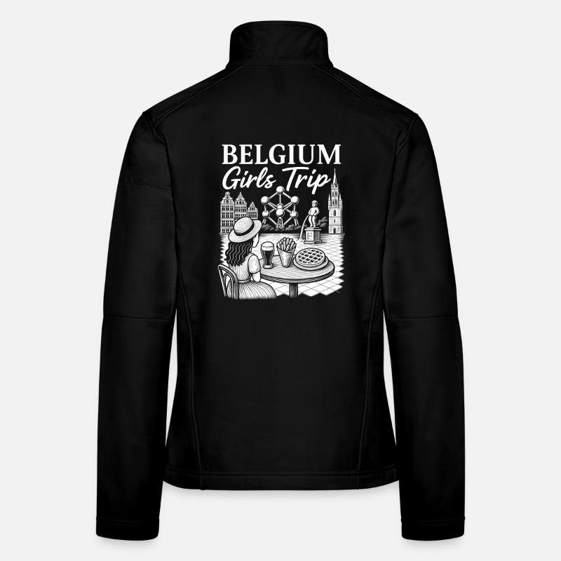 Belgien Mädelstrip Illustration Frauen Softshelljacke