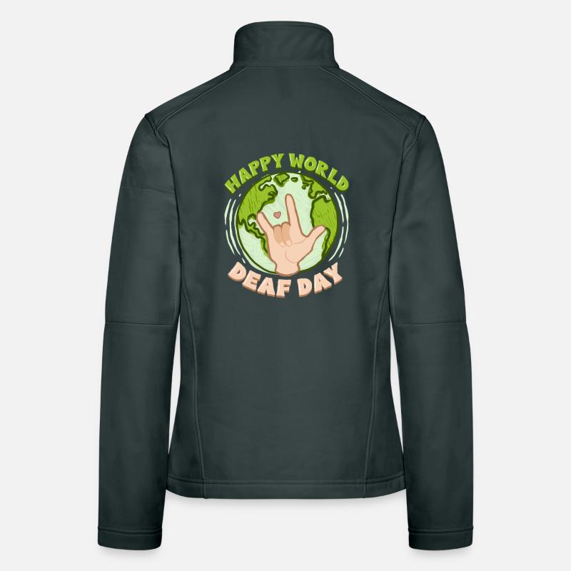 ASL Dolmetscher Gebärdensprache World Deaf Day Frauen Softshelljacke