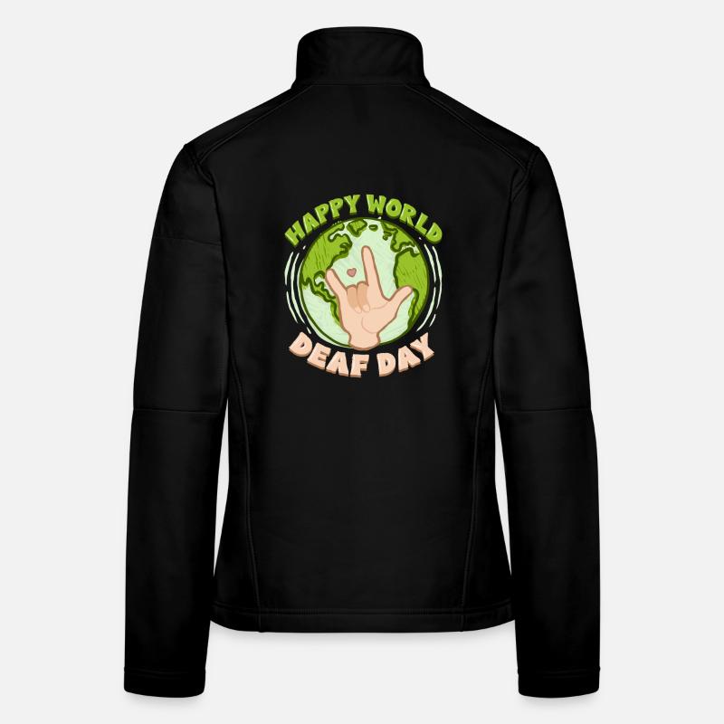 ASL Sign Language Interpreter World Deaf Day Women's Softshell Jacket