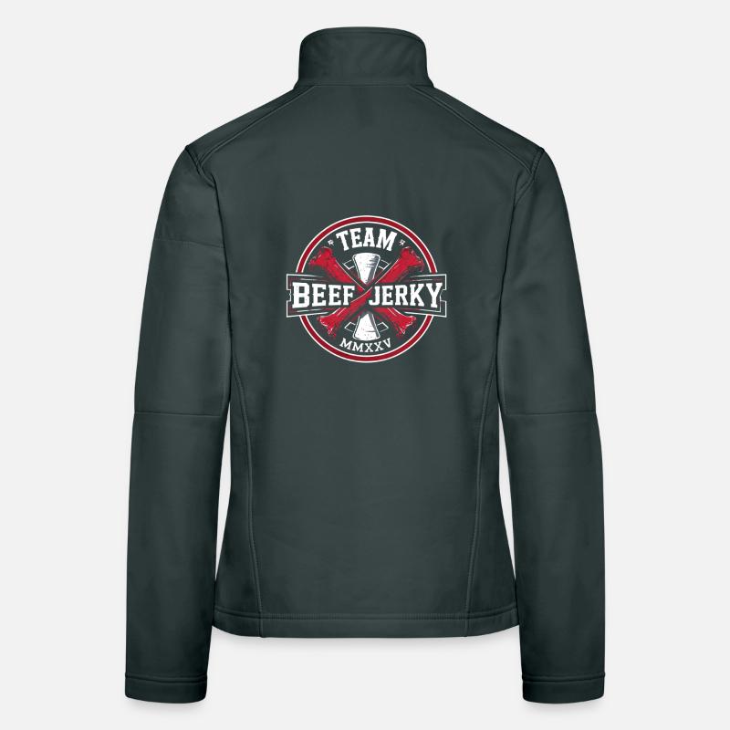 Viande séchée de bœuf séchée Biltong Pemmican Veste en tissu softshell Femme