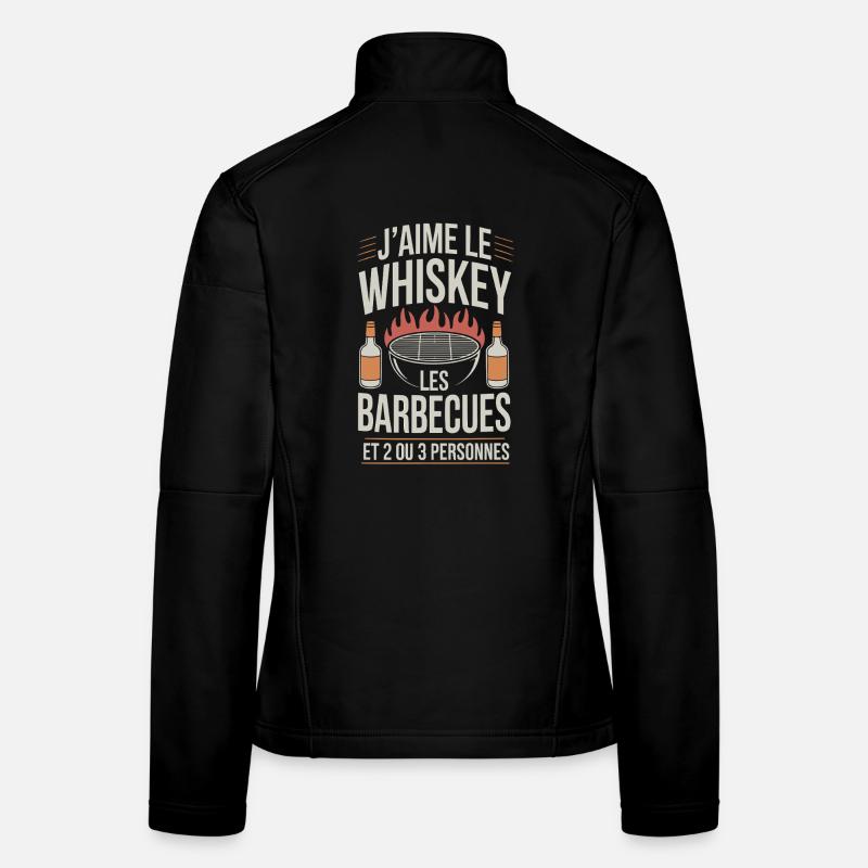 Ich liebe Whiskey, Grillen und ein paar Freunde Frauen Softshelljacke