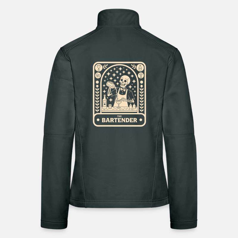 Barkeeper Barmann The Bartender Tarot Cocktail Frauen Softshelljacke