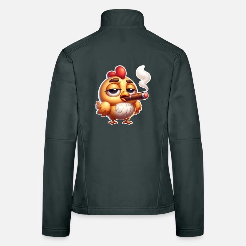 Huhn Zigarre Frauen Softshelljacke