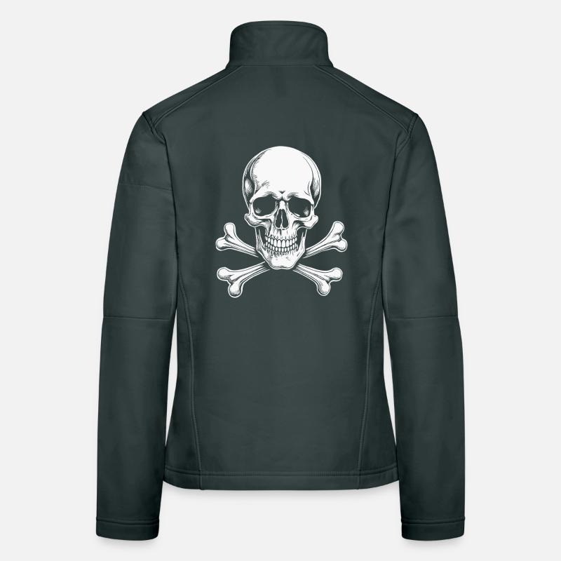 Crâne Jolly Roger classique Veste en tissu softshell Femme