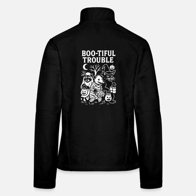 Boo-tiful Trouble Drôle Effrayant Mignon Design Veste en tissu softshell Femme