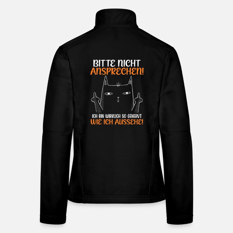Malle BITTE NICHT ANSPRECHEN Lustiges Frauen Softshelljacke