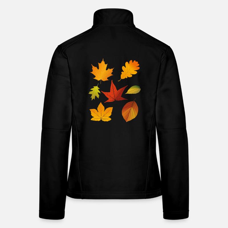 Autumn Fall Leaves Women's Softshell Jacket