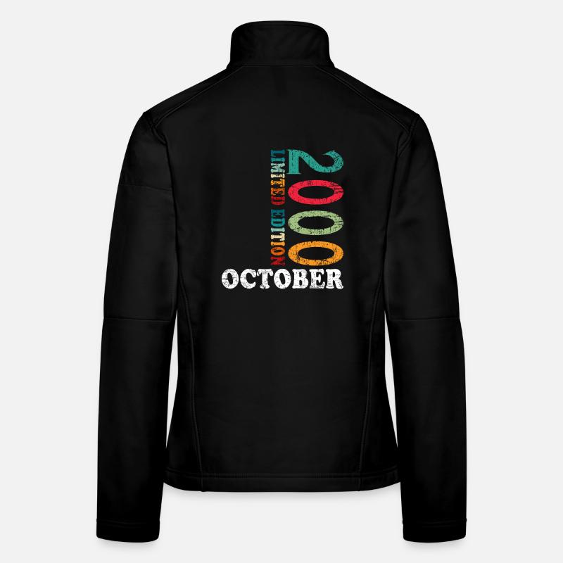 25e anniversaire Original Octobre Année 2000 Veste en tissu softshell Femme