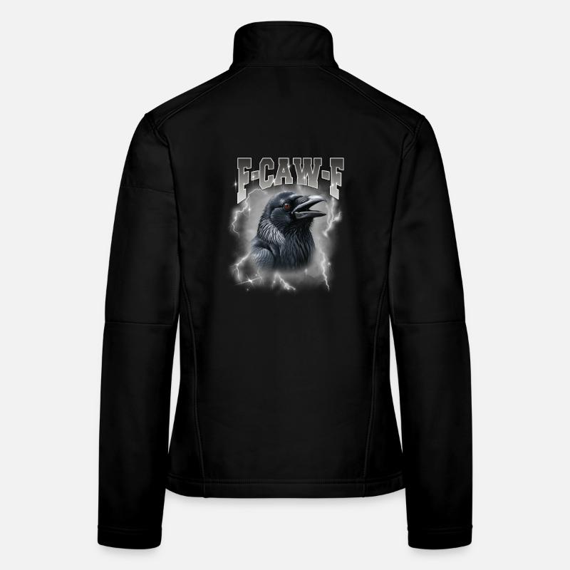 F-Caw-E Raven Storm Graphique Veste en tissu softshell Femme