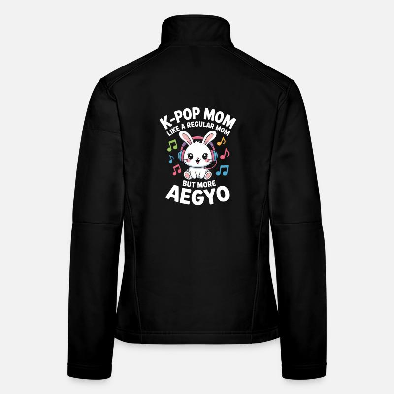 K-Pop Maman Drôle Corée Musique Aegyo Veste en tissu softshell Femme