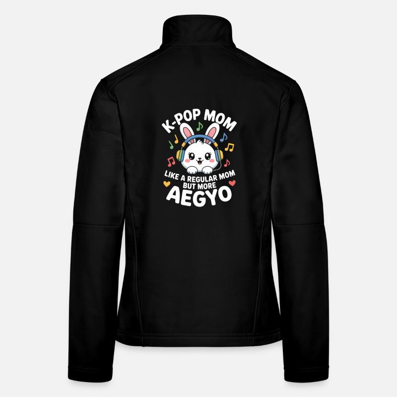 K-Pop Maman Drôle Corée Musique Aegyo Veste en tissu softshell Femme