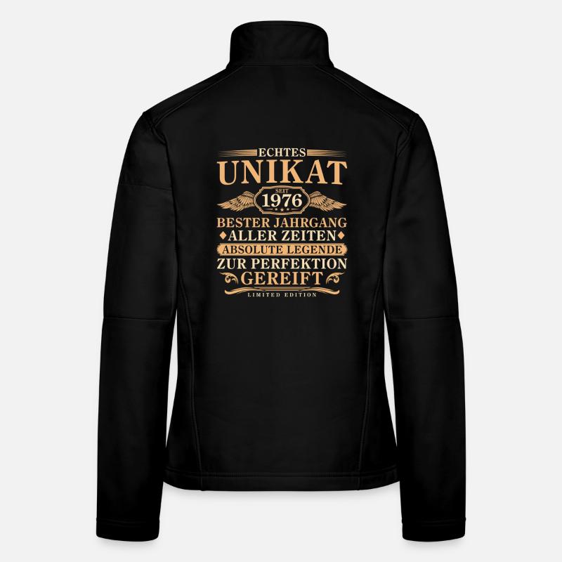 1976 Millésime Né Millésime 50 ans Veste en tissu softshell Femme