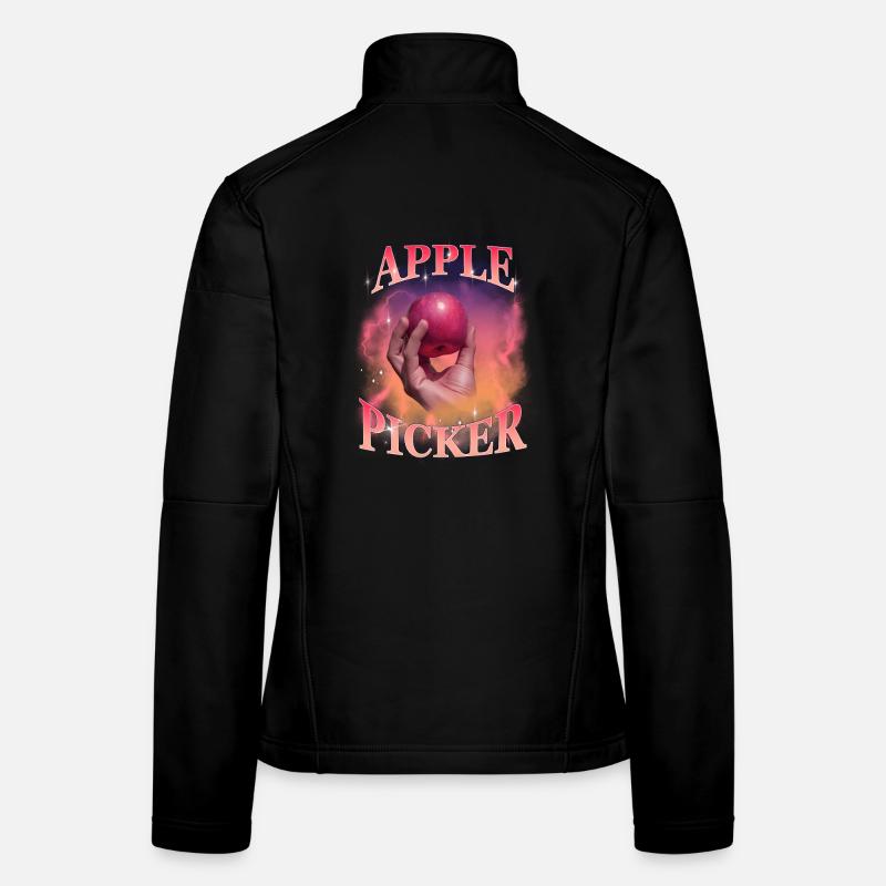 Cueilleur de pommes Rétro Coucher de soleil Veste en tissu softshell Femme