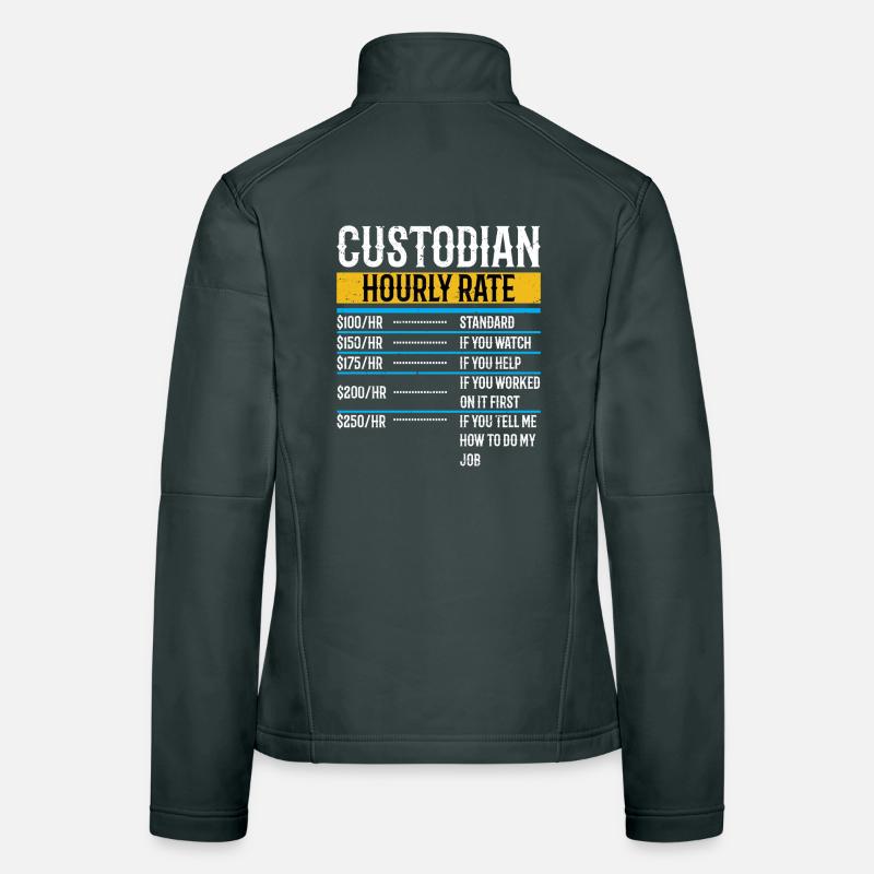 Concierge Concierge de jour Taux horaire École de garde Veste en tissu softshell Femme