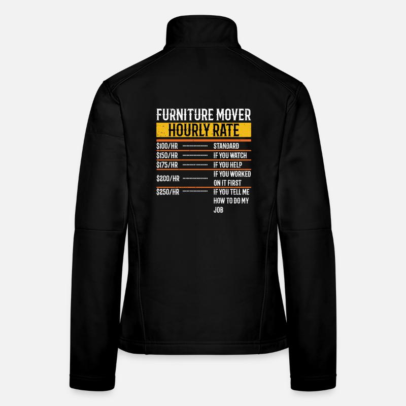 Lustiger Möbelumzugsunternehmen Stundensatz Frauen Softshelljacke