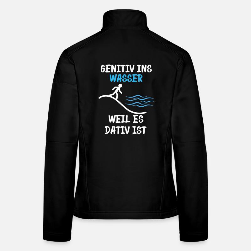 Génitif dans l’eau parce que c’est datif, Veste en tissu softshell Femme