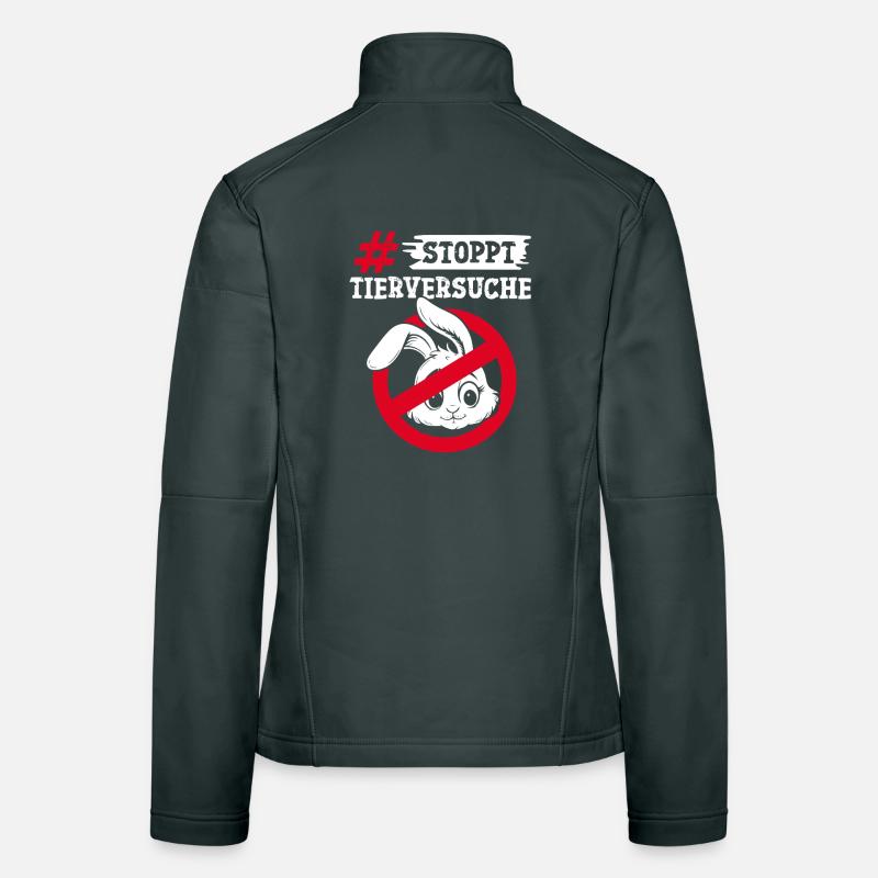 Animal protection STOP ANIMAL TESTING AGAINST TESTING Women's Softshell Jacket