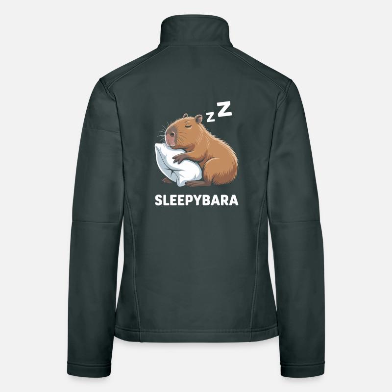 Sleepybara Capybara Sleeping Women's Softshell Jacket